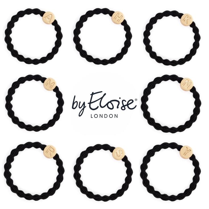 楽天Kobeプチプランセス＊ Alphabet ＊【byEloise】[正規販売店] ＊ byEloise Gold Letter Charm ＊ ヘアアクセサリー ブレスレット ヘアゴム シュシュ ジェンダーレス イギリス ロンドン ブランド 可愛い かわいい キッズ スワロフスキー 上品 プレゼント メンズ