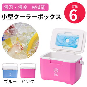 【大特価セール】 KS　クーラーボックス　小型　軽量　ハード　保冷剤付き　6L　小型クーラーボックス　クーラーBOX　COOLER BOX　おしゃれな　2色　部活　ピクニック　アウトドア　キャンプ　釣り　ゴルフ　大人気　防災　災害時　飲み物　冷やす　氷　保冷力　おすすめ ！