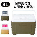 【大特価セール】クーラーボックス 蓋用保冷剤付き 6面全て断熱 8L 小型 軽量 ハード おしゃれな 2色 部活 ピクニック アウトドア キャンプ 釣り ゴルフ...