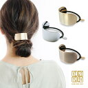 送料無料 ☆卒業式 髪飾り ヘアゴム メタル オーバル プレート ラウンド 艶なし つや消し ダメージ加工 大きめ マット ゴールド シルバー ブロンズ コッパ...