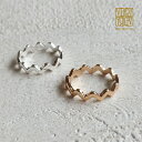 送料無料 リング 指輪 ウェーブ デザイン 13号相当 ニッケルフリー 金属アレルギー対応 ゴールド シルバー 金 銀 華奢 重ね付け アクセ 大人 結婚式 卒...