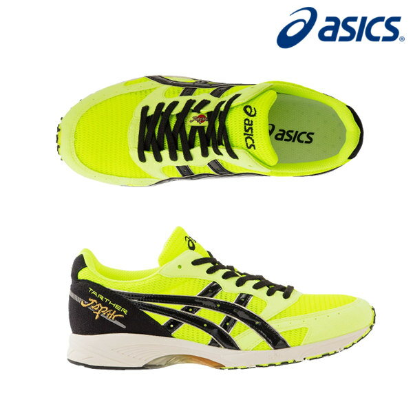 アシックス（asics） ターサージャパン（TATHER JAPAN） 1013A043 763 セイフティーイエロー×ブラック 35th anniversary 限定 ランニング シューズ レーシング 2018年秋冬モデル 日本製 35周年 駅伝