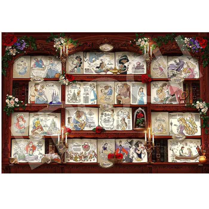 【新品】エポック社 1000ピース ジグソーパズル ディズニー Bookshelf / Disney Princess (50×75cm) 97..