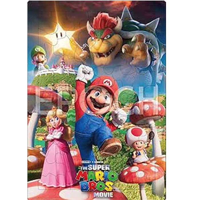 【新品】エポック社【アポロのピクチュアパズル】 スーパーマリオ ザ・スーパーマリオブラザーズ・ムービー 63ピース 25-282 こども向け台紙つきパズル 5歳以上 ピクチャーパズル　子供パズル プレゼント 誕生日