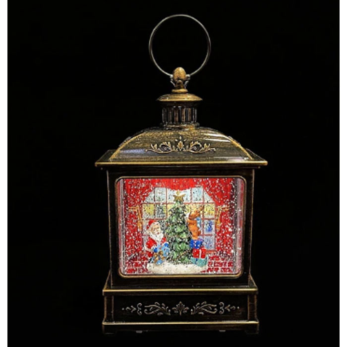 ソング8曲内蔵！ハウス型 スノーイングライト サンタ 室内用 装飾 X'mas 飾り 雑貨 グッズ LEDライトおもちゃ グッズ プレゼント