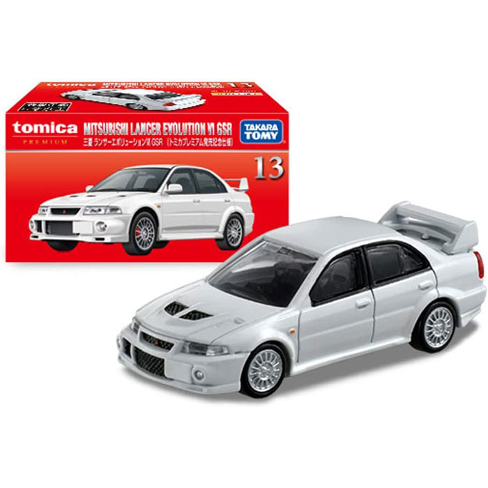 トミカプレミアム 13 三菱 ランサーエボリューションVI GSR (トミカプレミアム発売記念仕様) ミニカー 車 おもちゃ 6歳以上 箱入り 玩具安全基準合格 STマーク認証 TOMICA TAKARA TOMY タカラトミー 【関東中部 送料無料！】 おもちゃ プレゼント 誕生日