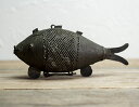 骨董○古銅魚型虫籠○中国 / 東南アジア | 19世紀頃 | 銅製 | 吊るし虫籠 【古美術】【骨董】【中古】【3,980円以上で送料無料】【三浦古美術WEB】...