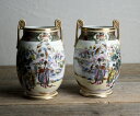 ○オールドノリタケ / 金彩風景美人図花瓶○マルキ印 | 1908年〜1930年頃 | 花器 / ジャパンアンティーク【古美術】【骨董】【中古】【3,980円以...