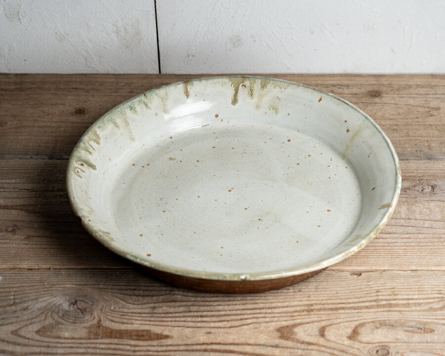 骨董○高取焼水盤○W37.6cm | 明治時代-19世紀頃 | 陶器 | 花器 | 福岡県 / 遠州七窯 / 九州窯 / 大型水盤 / 和骨董 / ジャパンアンティーク / 【骨董】【古美術】【中古】【総額3,980円以上お買い上げで送料無料】【三浦古美術WEB】2503