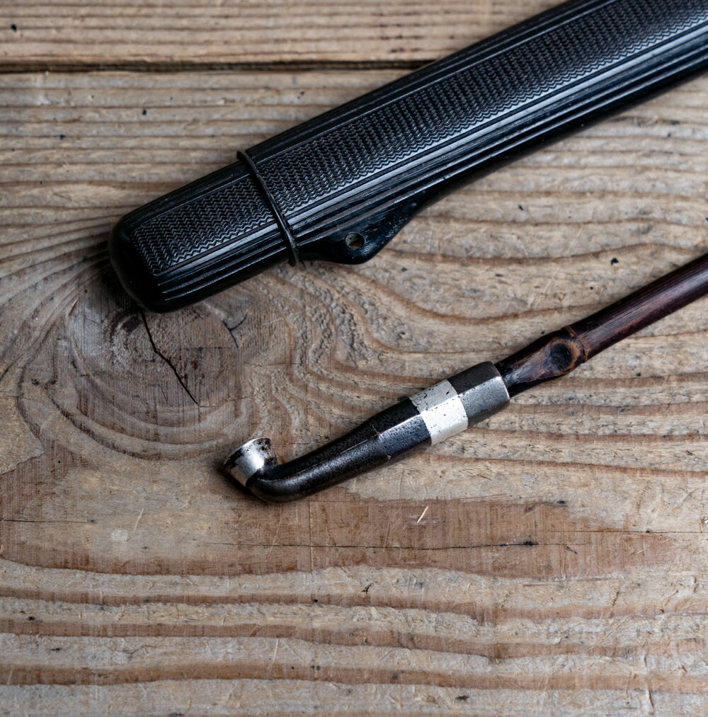 骨董○銀キセル○金属継ぎ / キセル（煙管） / 煙管入れ付 | 明治時代-19世紀頃 / 明治の文化 | アンティ..