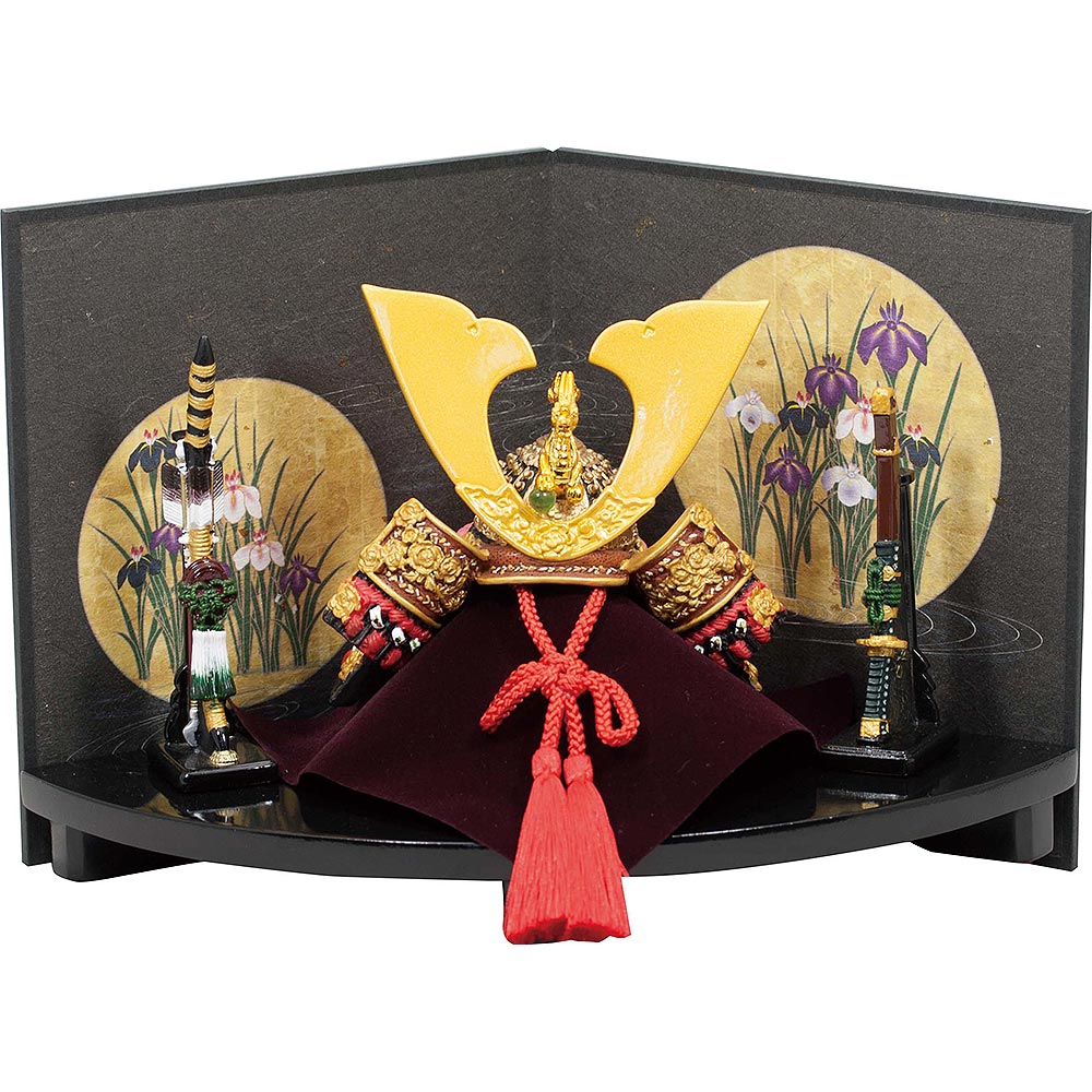 五月人形 兜大赤扇台飾り弓太刀付き五月人形 兜飾り お祝い 端午の節句 おしゃれ 5月人形 モダン 初節句 男の子のサムネイル