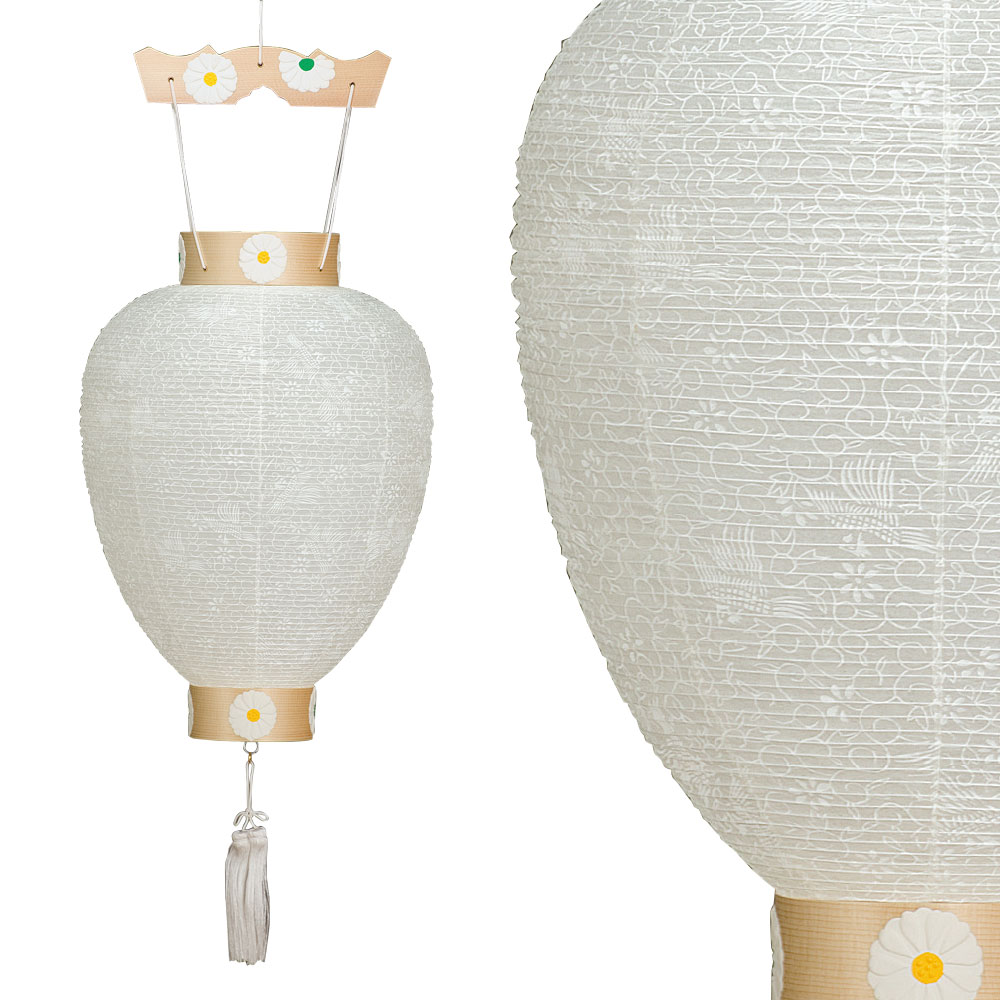 盆提灯 白別上 柾 白紋天 しろもんてん V紙張 29x80cm 白紋天提灯 盆提灯 モダン 盆提灯 コンパクト 盆提灯 ミニ