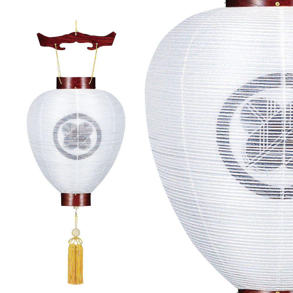 盆提灯 特撰 本けやき 白二重 29x80cm 新型S電池灯付 盆提灯 モダン 盆提灯 コンパクト 盆提灯 ミニ