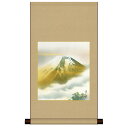 掛け軸 掛軸 床の間 モダン 和風 花鳥山水画 色紙掛 平安純綿 色紙セット 金富士 富士 伊藤渓山 サイズ幅31cm 高さ57cm 表装綿支那パー 手彩特色工...