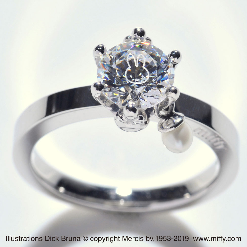 ミッフィーカットリング 天賞堂とミッフィーのコラボレーション 指輪 おしゃれ かわいい レディース ギフト アクセサリー TENSHODO miffy ミッフィ...