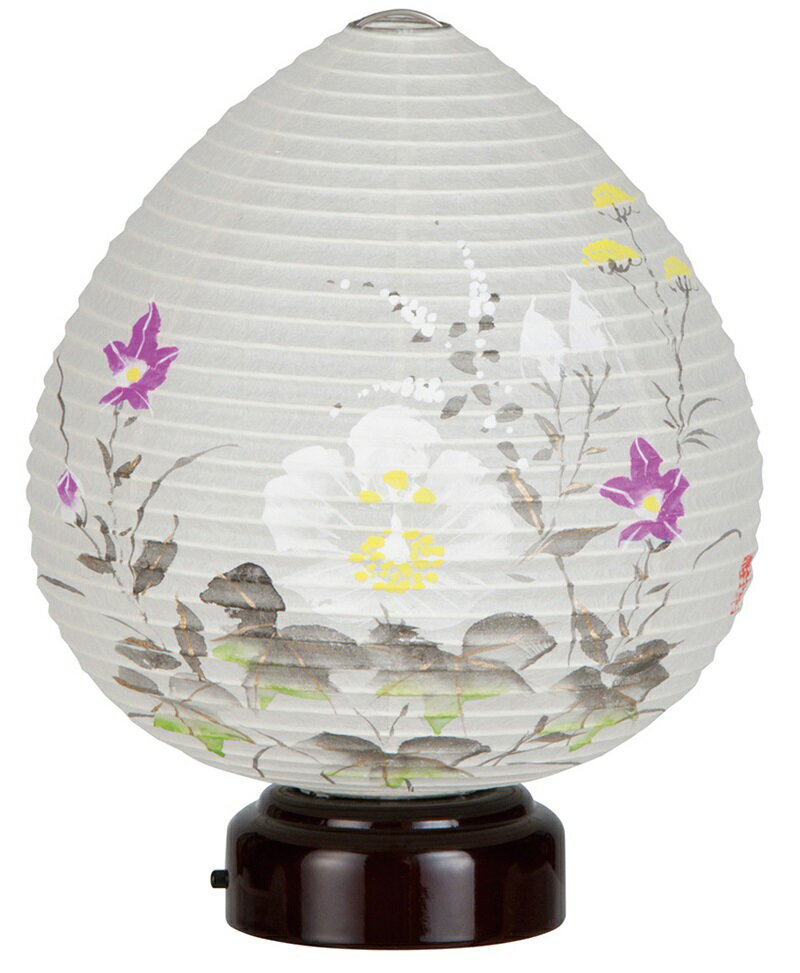 盆提灯 置き提灯 ミニサイズ 極み結花 芙蓉 LED 手漉き美濃和紙張 手書き絵 芙蓉 天然木 盆提灯 モダン 盆提灯 コンパクト 盆提灯 ミニ