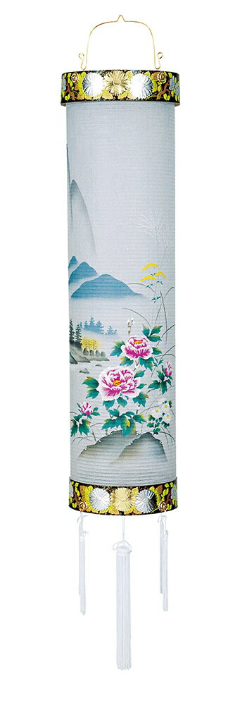 盆提灯 吊り提灯 特撰住吉 特撰 9番 25W 紙張 牡丹山水 紙製 盆提灯 モダン 盆提灯 盆提灯