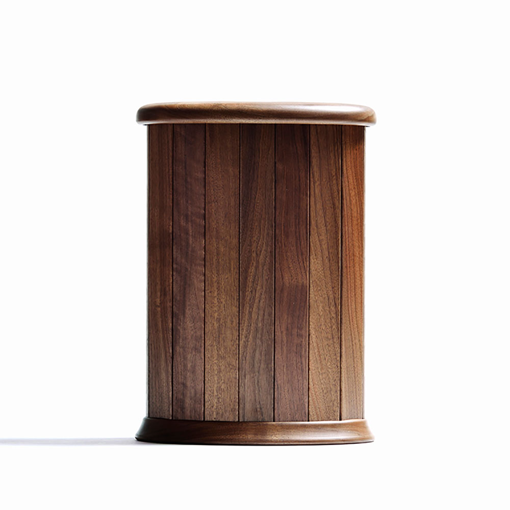 ササキ工芸 天然木 くずかご 楕円 L ウォルナットオブジェ 雑貨 雑貨