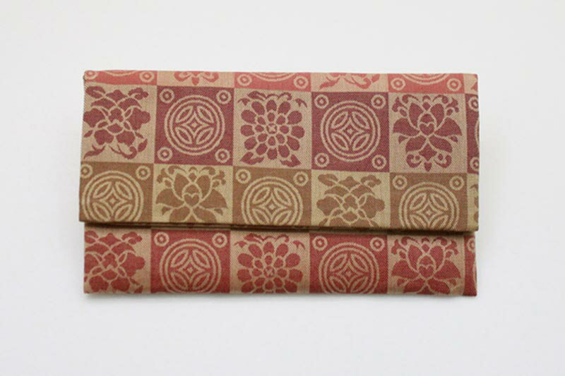 袋 珠数袋二つ折 メン 名物裂 遠州ピンク 紙箱入オブジェ 雑貨 雑貨