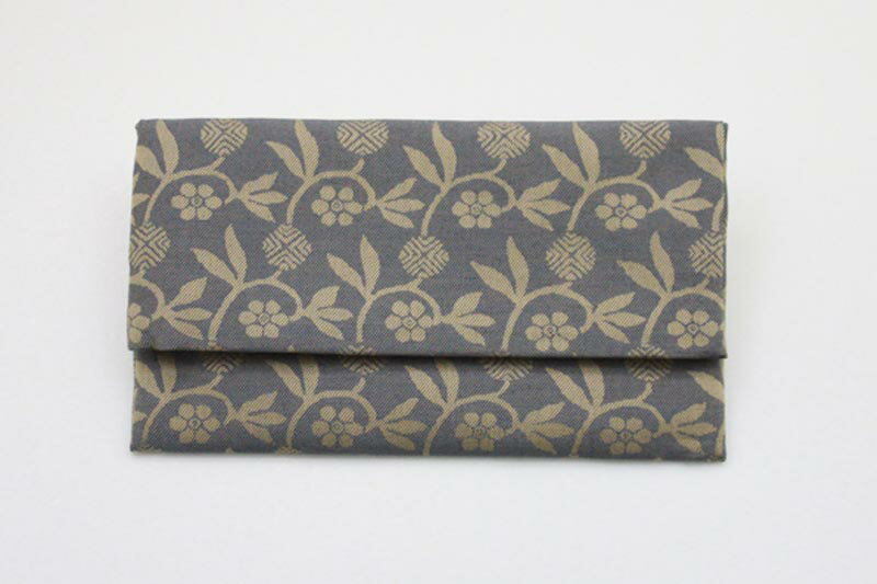 袋 珠数袋二つ折 メン 名物裂 笹づるブルー 紙箱入オブジェ 雑貨 雑貨