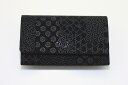 袋 珠数袋二つ折 印伝調 寄せ柄 黒黒 紙箱入オブジェ 雑貨 雑貨