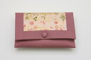 袋 珠数袋二つ折 染織金襴 13灰桜秋草紋様 紙箱入オブジェ 雑貨 雑貨
