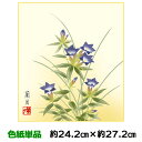 色紙 絵画 アート 名作複製画 モダン 巨匠 桔梗 吉井蘭月 四季彩遷 幅24.2 高さ27.2cm 手彩特色工芸色紙和小物 色紙絵 コレクション 父の日 母の...