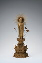 白檀六角台 東型光背金泥付立阿弥陀 3.5寸 12-6 仏像 木彫り 仏像 木彫 仏像フィギュア 仏像 オブジェ インテリア仏像 置き物 インテリアオブジェ 仏...