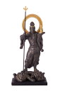 RIYAK ベーシック BASIC コンパクト 小さめ 古代色 毘沙門天 多岐に渡り活躍を見せる 仏像 木彫り 仏像 木彫 仏像フィギュア 仏像 オブジェオブジ...