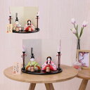 雛人形 コンパクト 木目込み雛人形 親王飾り マール ピンク銀色屏風 横幅27cm ティピシリーズ かわいい 木目込みひな人形 小さい ひな人形 お祝い 初節句...