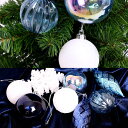 デコレーション 飾り付け クリスマスボール オーナメント40個セット ブルー・ホワイト 雑貨 クリスマス用品 装飾 グッズ 北欧 おしゃれ