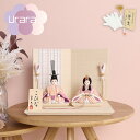 雛人形 コンパクト 木目込み雛人形 親王飾り ウララ 和紙二曲屏風 ティピシリーズ Tipi 初節句 おしゃれ 女の子 桃の節句 ひな祭り