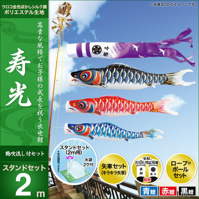 こいのぼり ベランダ用 スタンドセット 鯉のぼり キング印 鯉幟2020年 新作寿光撥水 スタンドセット2m 人形広場 天祥
