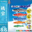 2倍ポイント 4/9－12 11：59迄★ こいのぼり 庭 庭園用 キング印 鯉のぼり 瑞宝撥水 鶴吹流し 8m 5匹8点セット 天祥 オシャレ