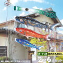 こいのぼり 庭 庭園用 徳永 家紋 名前入可能 矢車 ポール付 2m6点セット豪 庭園用ガーデンセット ガーデン用 杭打ち込みタイプ 撥水加工鯉 ポリエステル シルキーブライト生地 鯉のぼり オシャレ