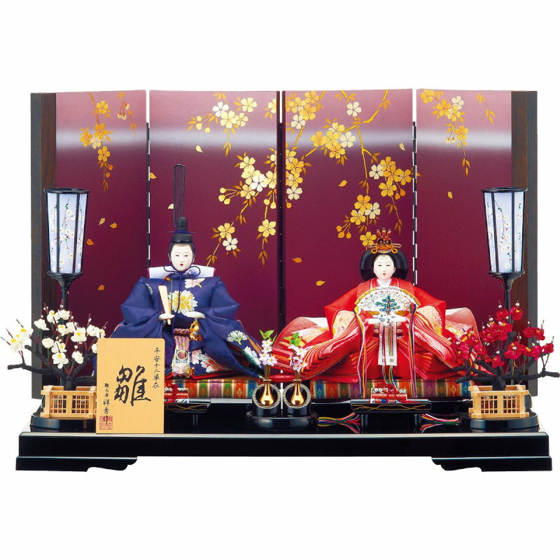 祥秀作-束帯十二単雛 黄丹御袍-(親王飾り 小十番親王 祥秀作-束帯十二単雛 黄丹御袍-(親王飾り 小十番親王