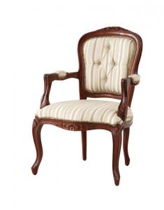 テイストファニチャー(ダイニングシリーズ) ヨーロピアンクラシックデザイン アンティーク調ダイニング ダイニングチェア 1脚 肘あり アームタイプ