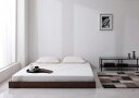 シンプルデザイン/ヘッドボードレスフロアベッド プレミアムポケットコイルマットレス付き セミダブル