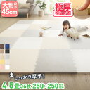 ジョイントマット ジョイント マット カーペット ラグ 大判 厚手 ノンホルム 抗菌 防臭 200×250 250×250 正方形 防音 床暖房対応 おしゃれ ...