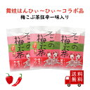 【送料無料】不二の梅こぶ茶 狂辛一味入り 3個セット(2g×8包入) 梅昆布茶 昆布 梅