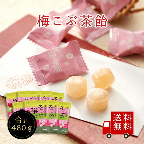 楽天こぶちゃ本舗【送料無料】不二の梅こぶ茶飴 60g 8個セット お菓子 お試し おうち時間 プレゼント 手土産 お取り寄せグルメ