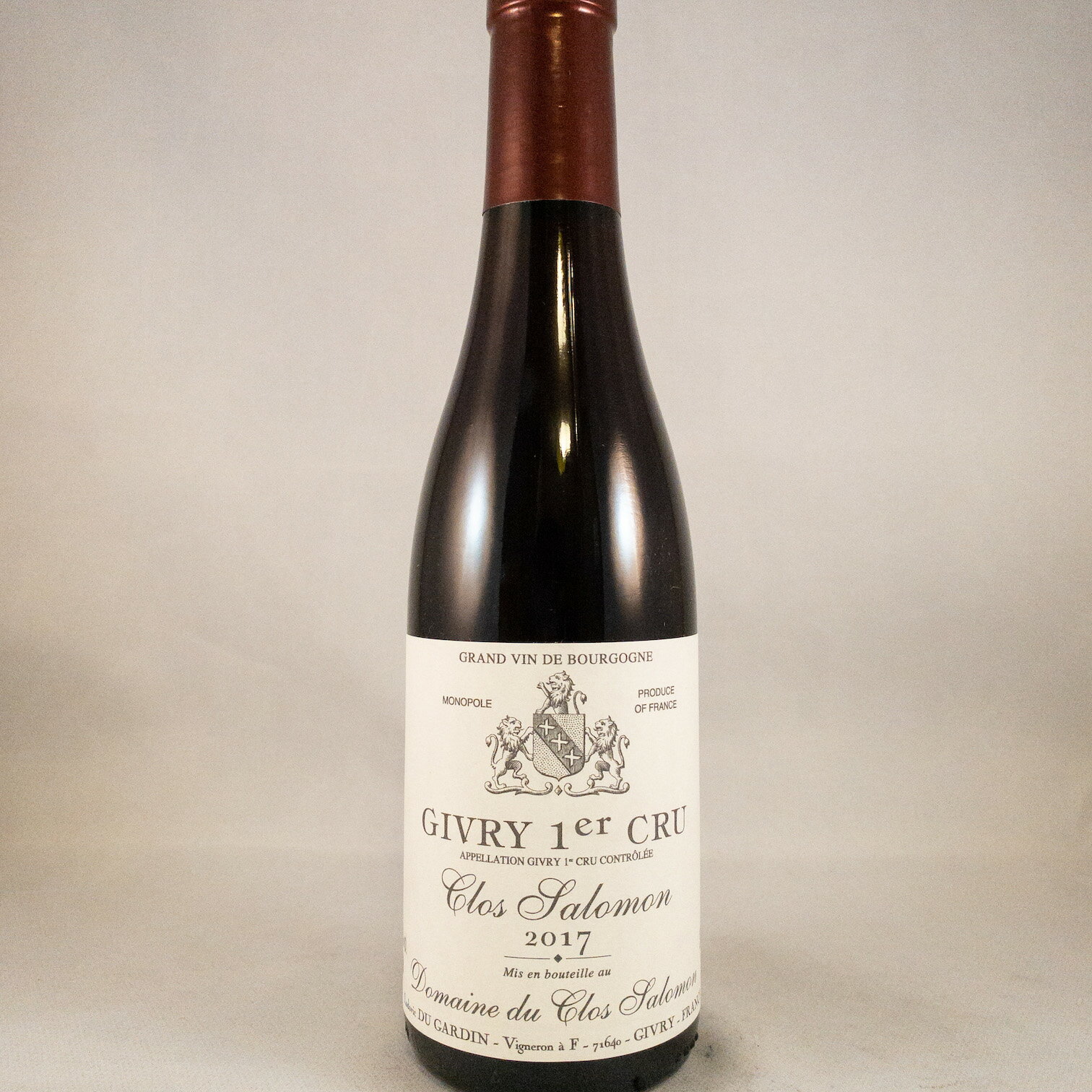 ドメーヌ・デュ・クロ・サロモンジヴリー・プルミエ・クリュ・クロ・サロモン・ルージュ　2017Domaine du Clos Salomon Givry 1er Cru 'Clos Salomon' Rougeハーフサイズ375mlNo.112661のサムネイル