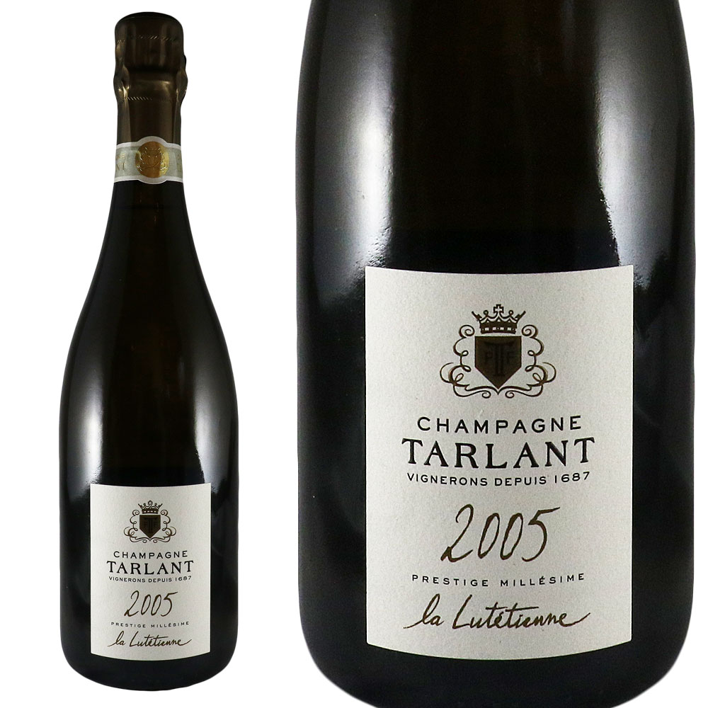 Prestige Millesime La Lutetienne Brut Nature Champagne Tarlent/シャンパン/泡/白/タルラン ワイナート誌105号のシャンパーニュ特集《テロワールを表現する40メゾン》で取り上げられ『格付けをものともしない独創性』と評された、タルラン。その歴史は1687年まで遡ると言う名門で、生産するシャンパンの大半が《ノンドゼ》なのですが『マロラクティック発酵はしない、瓶熟は最低でも5年。』という徹底した拘りから生まれる、美しい骨格と深みが、タルランの魅力！空気の様な、軽やかなという意味で名付けられた《ラエリエンヌ》は、樽発酵、樽熟成、ノンドゼで造られた、まさにタルランの独創性が表現された1本。 産地：フランス/シャンパーニュ品種：シャルドネ80％、ピノ・ノワール20％容量：750ml