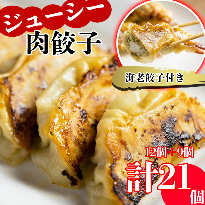 【送料無料】冷凍生餃子 肉餃子 海老餃子 合計21個 ／ 餃子 ぎょうざ ギョウザ ギョーザ 中華惣菜 中華 総菜 惣菜 岩手県 雫石町 点心 焼き餃子 水餃子 手作り お取り寄せ おかず おつまみ 時短 時短調理 簡単調理 簡単 便利 冷食 冷凍食品 国産 グルメ 【みたけ飯店の餃子】