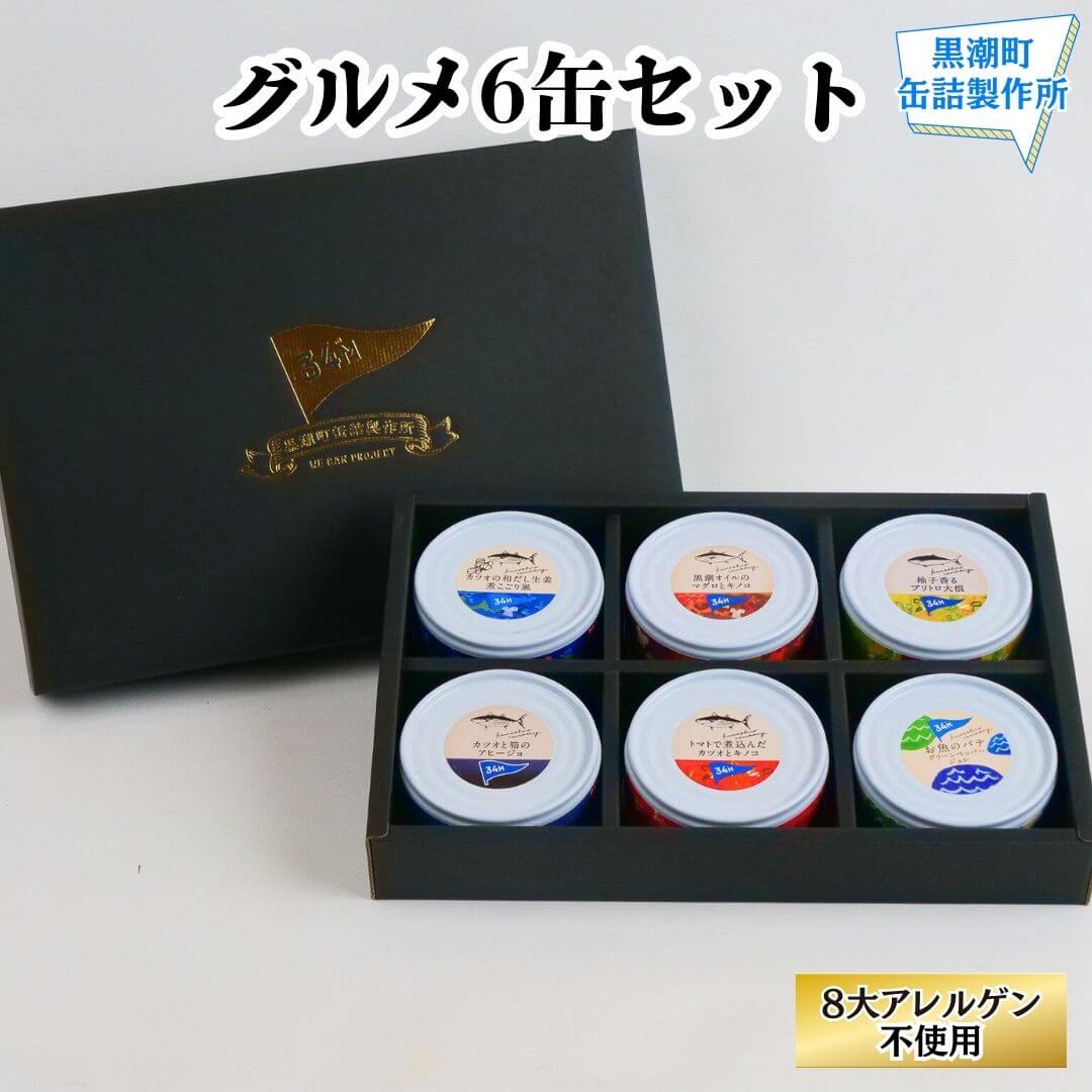 缶詰 詰め合わせ セット グルメ6缶 防災 国産 保存食 おかず おつまみ 缶詰め 備蓄 日持ち 送料無料 ギフト 贈り物 お取り寄せ 高知 黒潮町 常温 ご飯 お供 鮎 ポーク 通販 食べ物 災害対策 防災セット 非常食（楽天・かわうそ市場　楽天市場店）