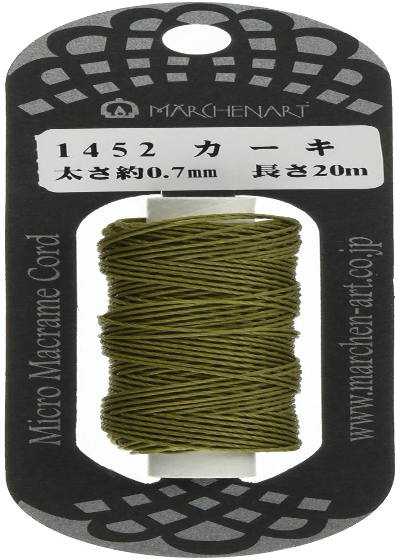 メルヘンアート マイクロマクラメコード 1452-カーキ 20m