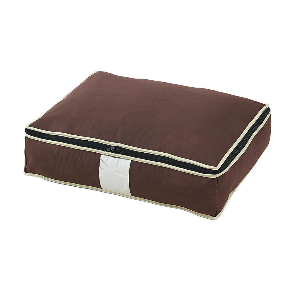 アイメディア(Aimedia) 羽毛布団 収納袋 布団収納袋 羽毛布団収納ケース シングル用 縦置 掛布団 炭入り消臭 クリア窓付 不織布 防塵 炭加工シート 加齢臭 3層構造 炭入り消臭羽毛布団収納ケース タテ型