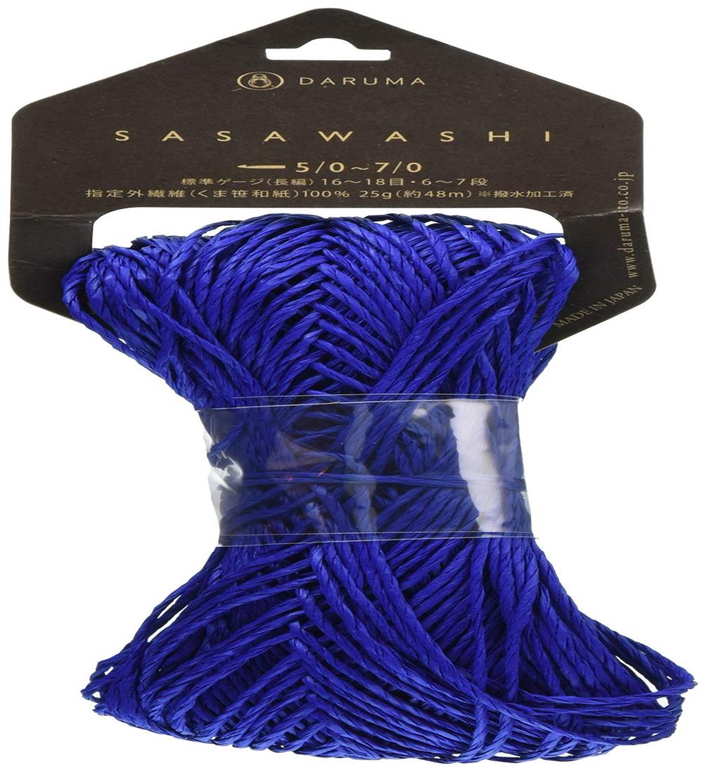 DARUMA SASAWASHI 毛糸 並太 Col.15 ブルー 系 25g 約48m 01-4110
