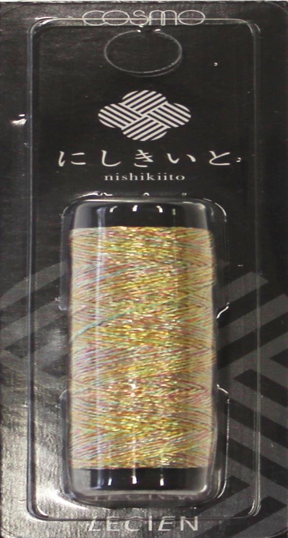 cosmo にしきいと ラメ 刺しゅう糸 20m巻 col.3 琥珀 こはく No.77
