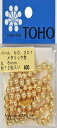 TOHO 丸型パール 外径約6mm 金 約72ヶ入り No.301